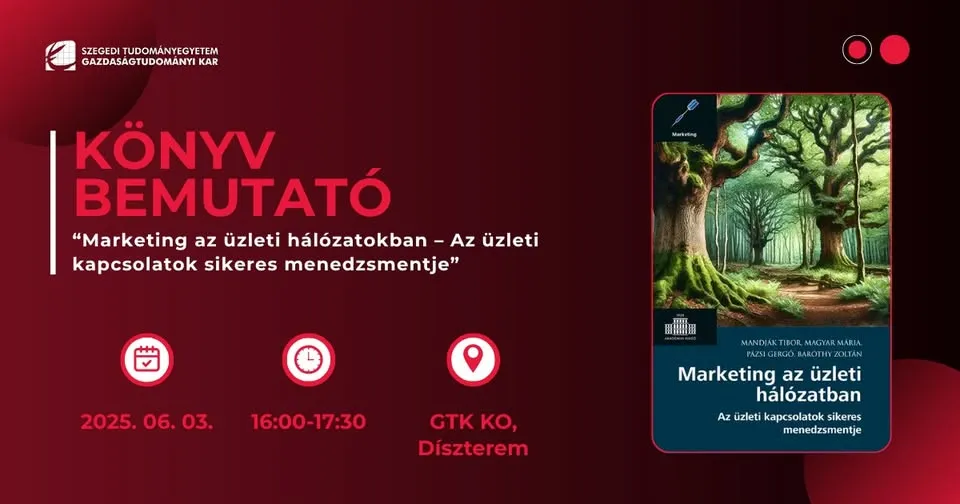 Könyvbemutató - “Marketing az üzleti hálózatokban – Az üzleti kapcsolatok sikeres menedzsmentje”